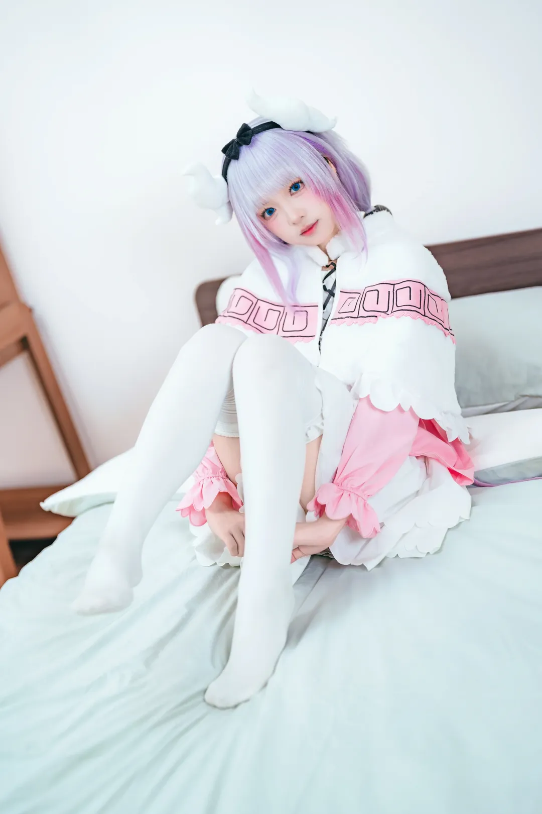 二次元cosplay, 白丝穿搭, 萌系正片, 康娜cos, 小林家的龙女仆 - 第2张