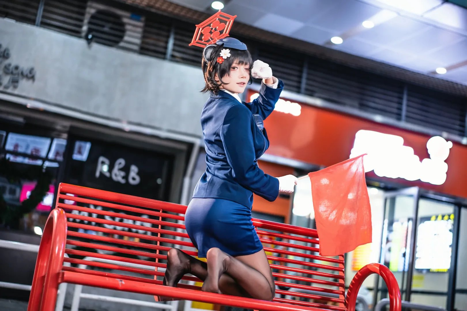 二次元摄影, 碧蓝档案, cosplay正片, 春日椿cos, 导游椿 - 第10张