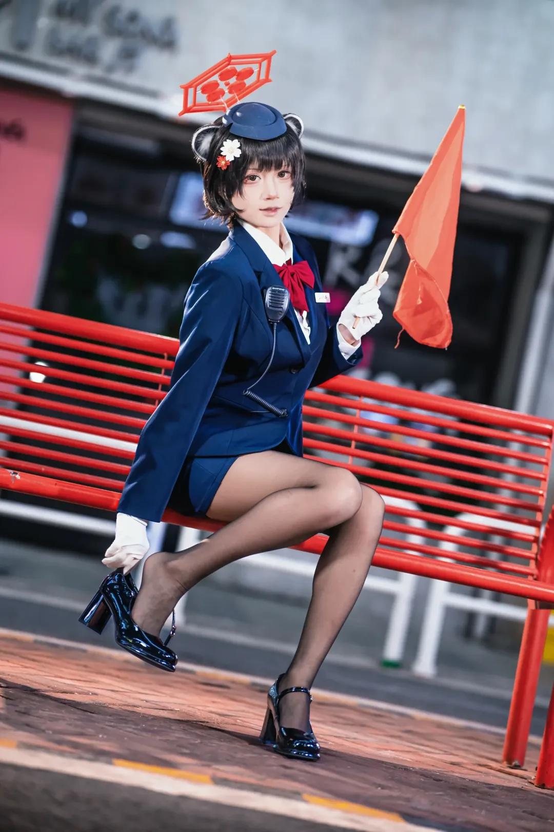 二次元摄影, 碧蓝档案, cosplay正片, 春日椿cos, 导游椿 - 第13张