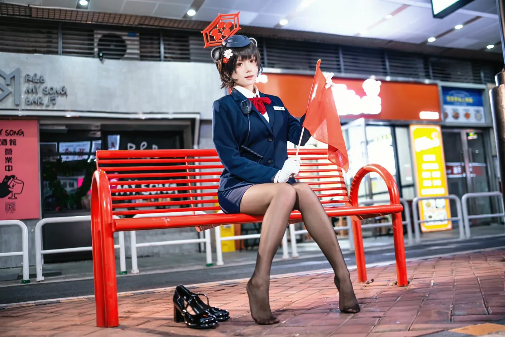 二次元摄影, 碧蓝档案, cosplay正片, 春日椿cos, 导游椿 - 第3张