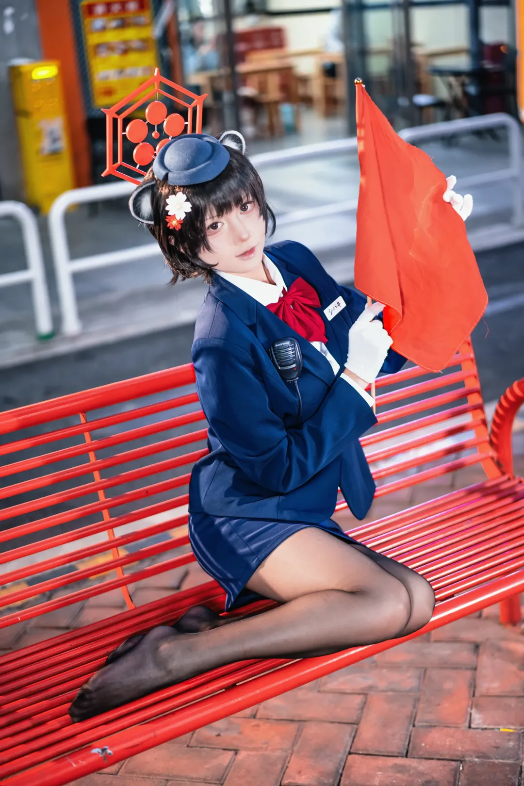二次元摄影, 碧蓝档案, cosplay正片, 春日椿cos, 导游椿 - 第4张