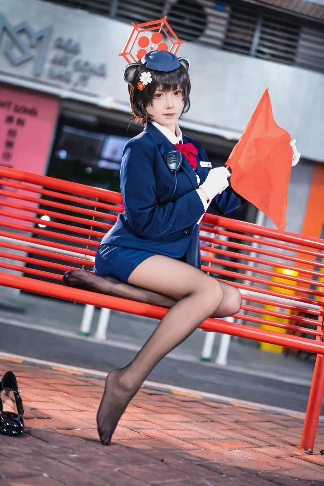 二次元摄影, 碧蓝档案, cosplay正片, 春日椿cos, 导游椿 - 第5张