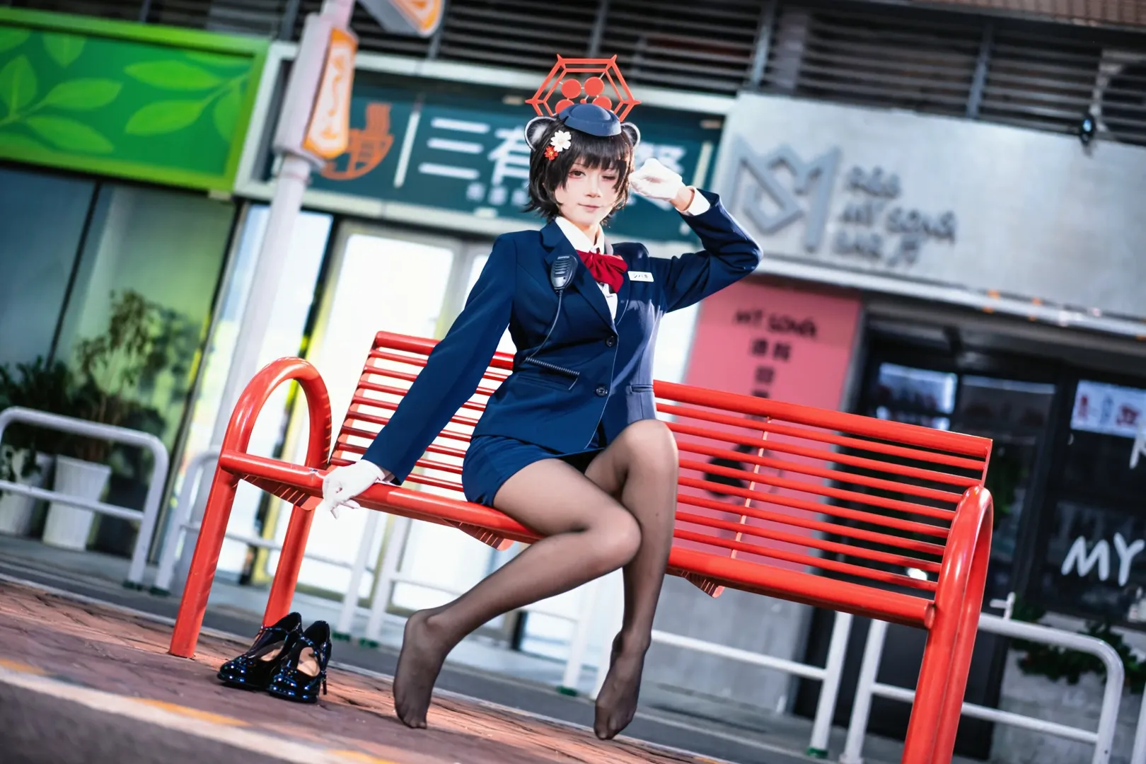 二次元摄影, 碧蓝档案, cosplay正片, 春日椿cos, 导游椿 - 第7张