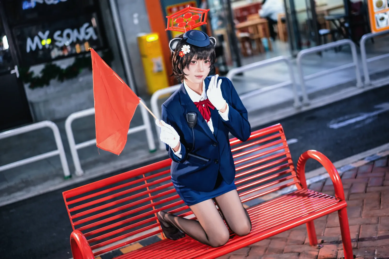 二次元摄影, 碧蓝档案, cosplay正片, 春日椿cos, 导游椿 - 第9张
