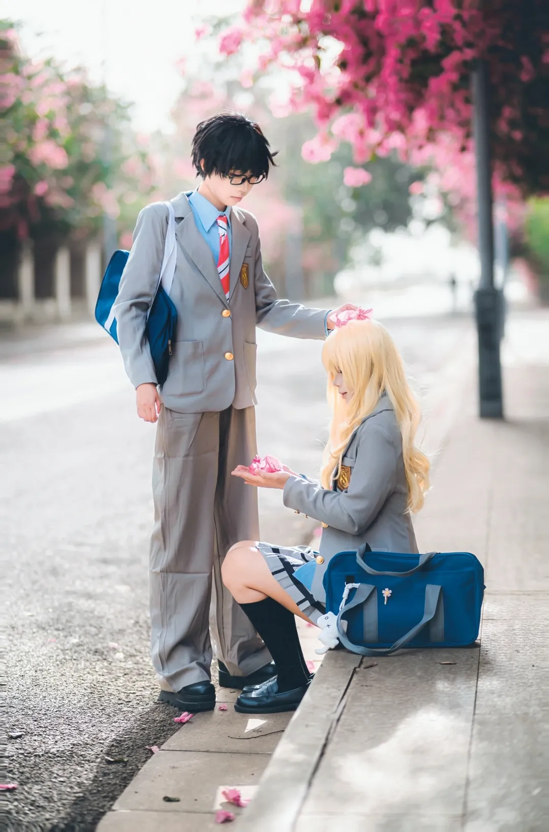 cosplay摄影, 四月是你的谎言, 校园风写真, 有马公生宫园薰cos, 番剧还原