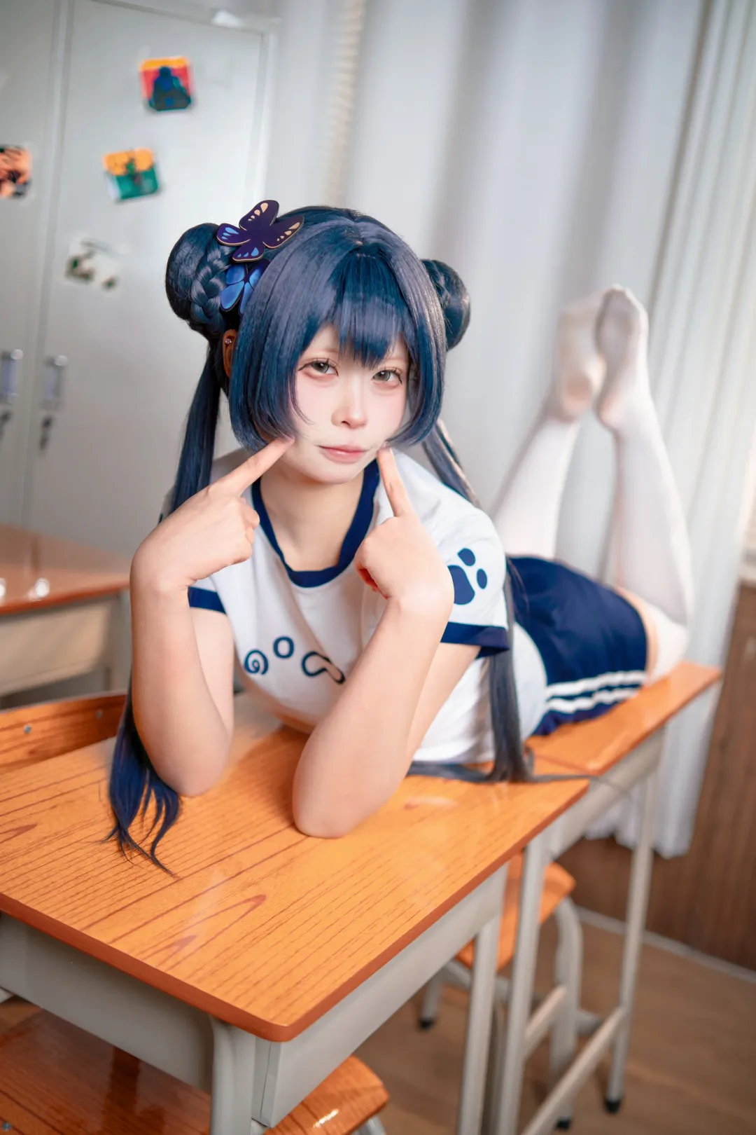 cosplay, 妃咲cos, 碧蓝档案, 白丝, 体操服 - 第8张