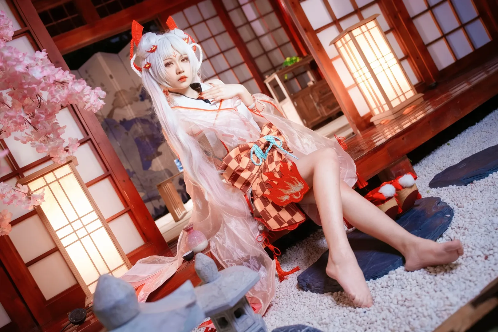 和风摄影, 二次元cosplay, 不知火cos, 阴阳师, 日式和室 - 第1张