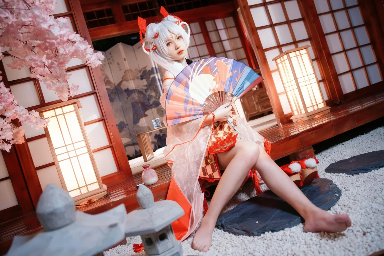 和風撮影, 二次元コスプレ, 不知火 コスプレ, 陰陽師, 和室