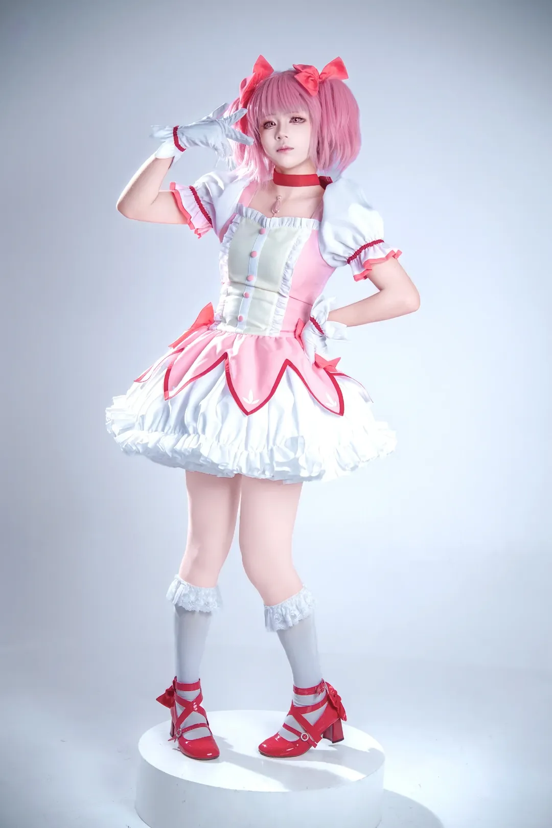 白棚拍摄, 鹿目圆cos, 魔法少女小圆, cosplay摄影, SonyZV1直出 - 第1张