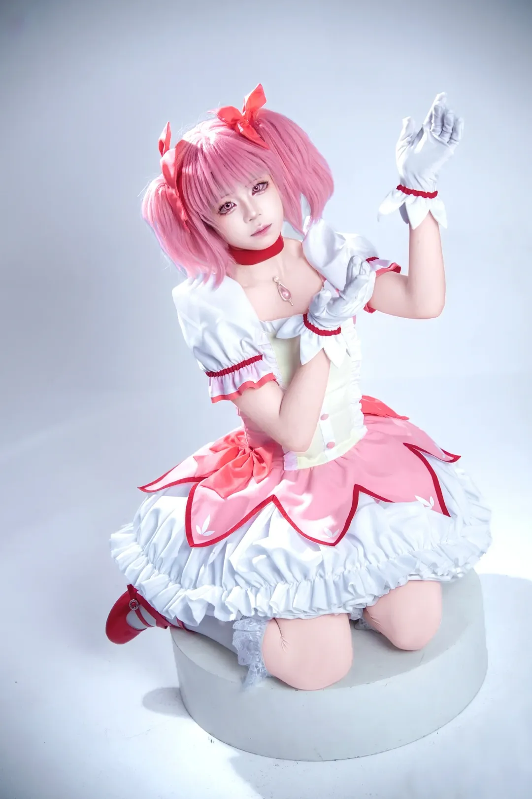 白棚拍摄, 鹿目圆cos, 魔法少女小圆, cosplay摄影, SonyZV1直出 - 第3张