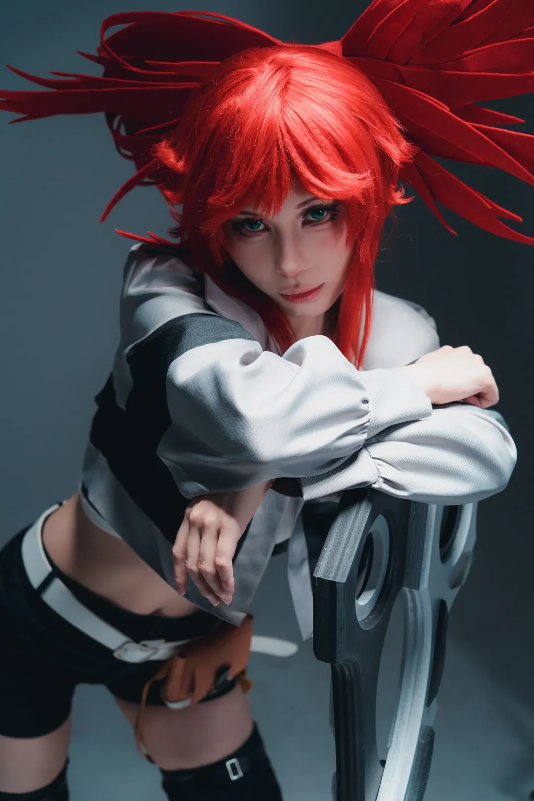 アニメ風写真セット, コスプレイヤーの日常, ガチアクタ, リヨウ コスプレ, 戦闘風コスプレ - 5枚目