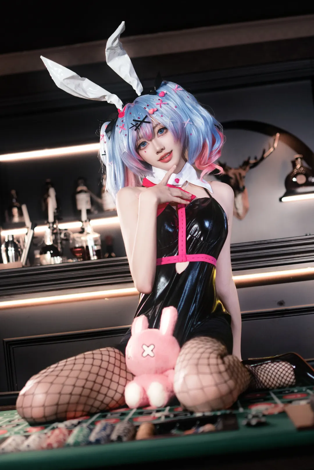 二次元, 兔女郎, 初音未来, 初音未来cos, 黑丝网袜