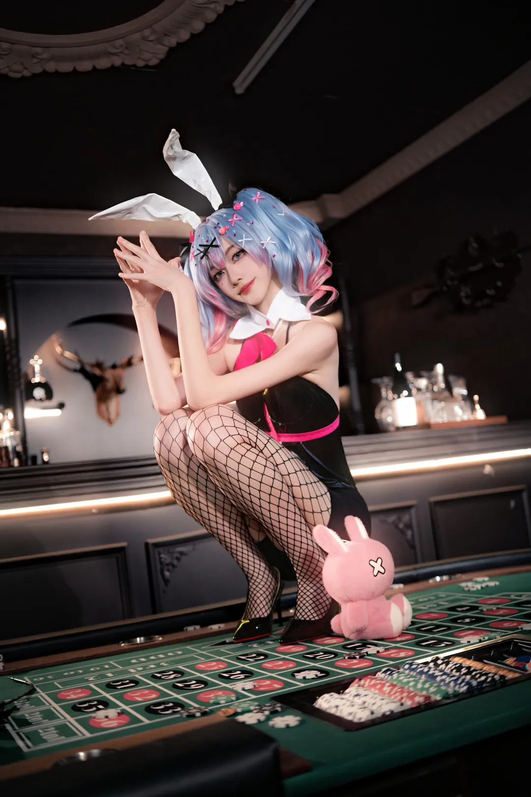 二次元, 兔女郎, 初音未来, 初音未来cos, 黑丝网袜 - 第4张