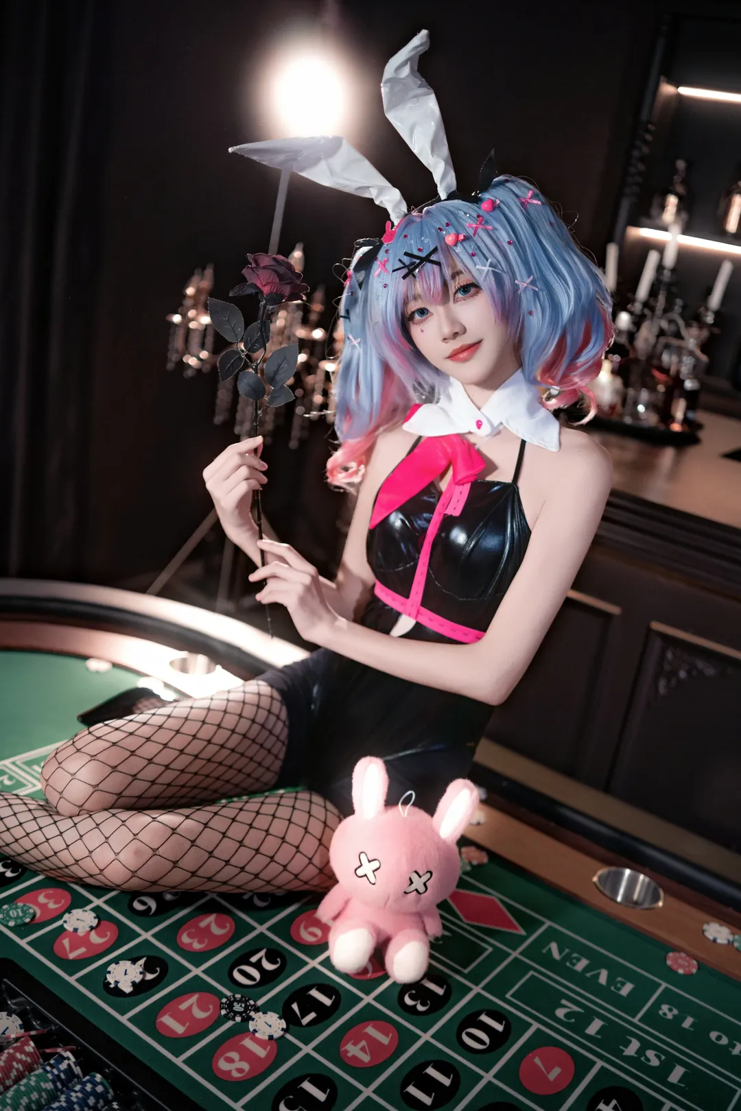 二次元, 兔女郎, 初音未来, 初音未来cos, 黑丝网袜 - 第5张