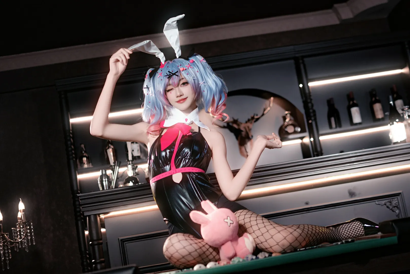 二次元, 兔女郎, 初音未来, 初音未来cos, 黑丝网袜 - 第7张