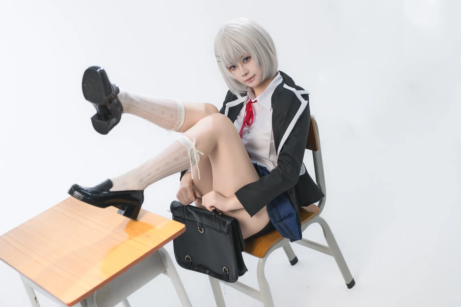 二次元, cosplay正片, 校园制服, 约会大作战, 莺一折纸cos