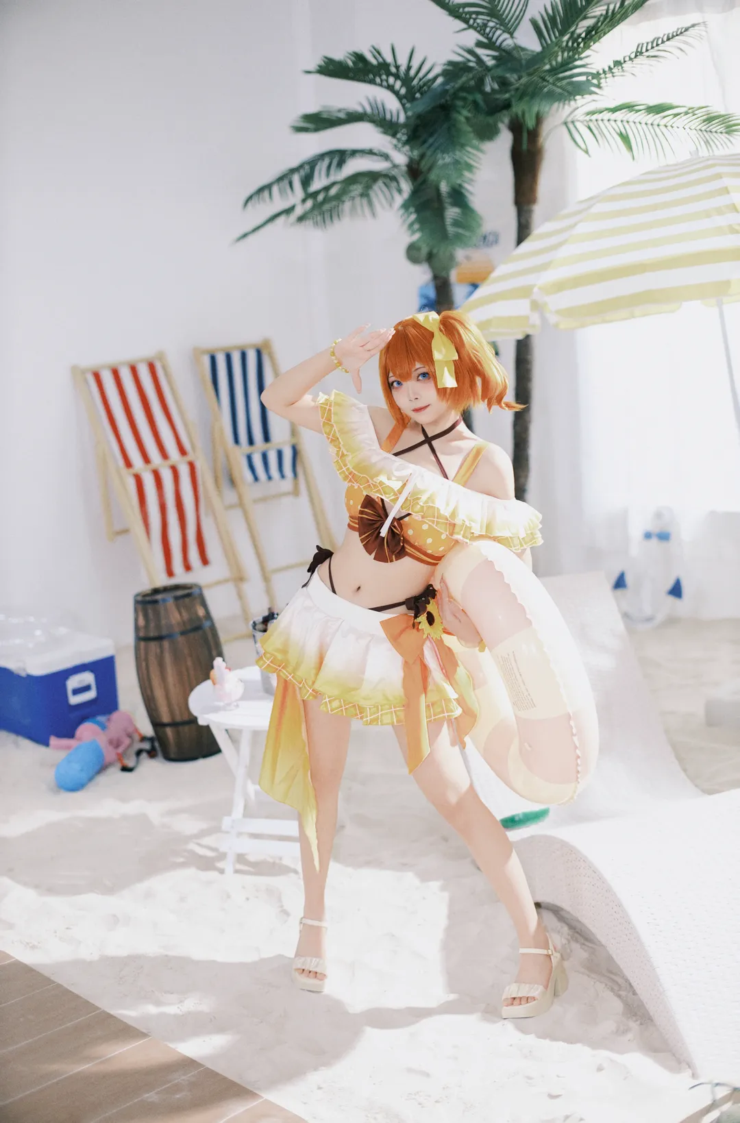角色扮演, 夏日摄影, lovelive, 穗乃果cos, 日系泳装