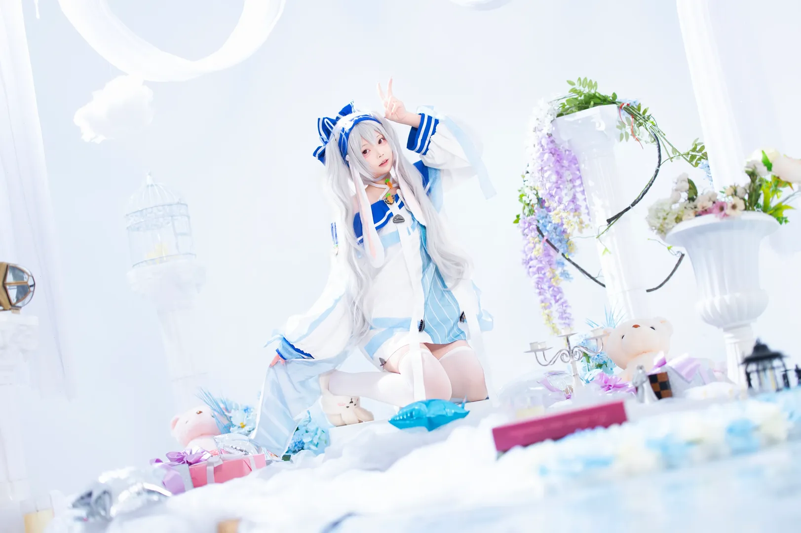 アズールレーン, ラフィー コスプレ, 可愛い女の子, 白髪赤眼, 日本風コスプレ - 3枚目
