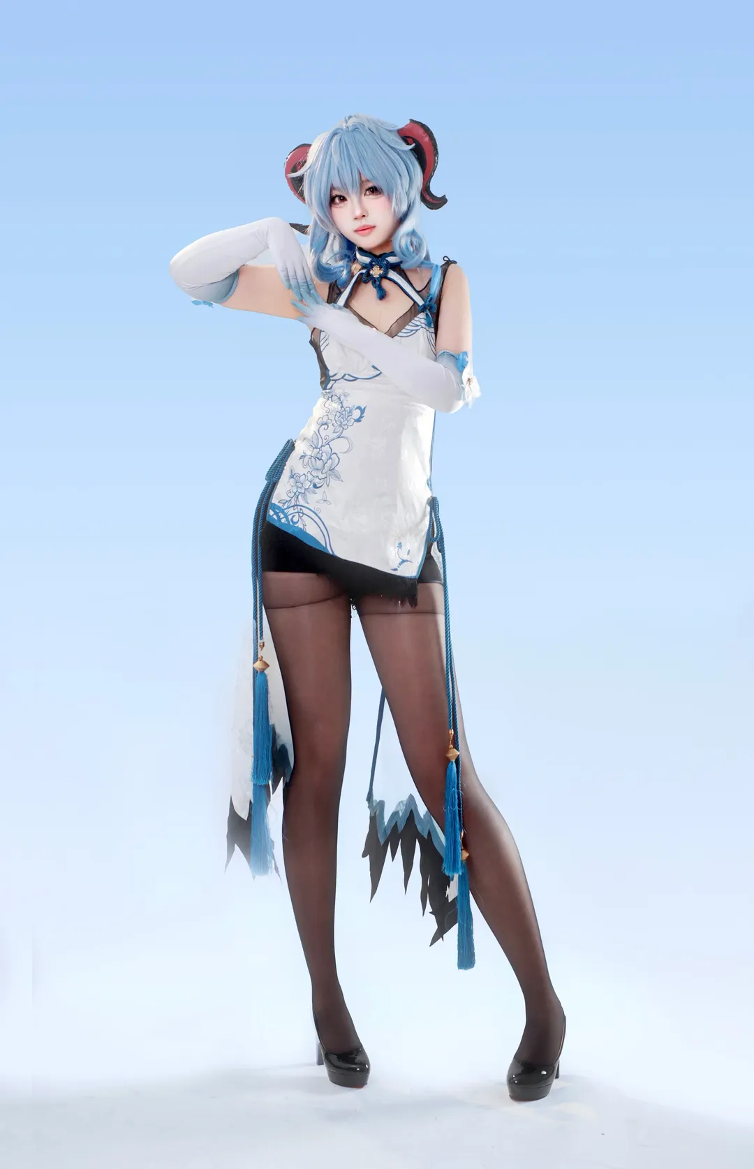 原神, 甘雨 コスプレ, 2次元少女, コスプレ撮影, 黒タイツ コーデ - 2枚目