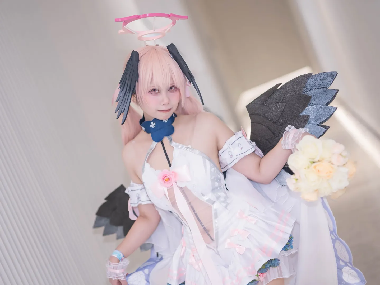 2次元少女, ブルーアーカイブ, 下江コハル コスプレ, コスプレ撮影, 白ニーソコーデ - 5枚目