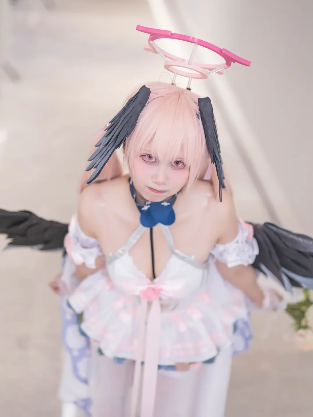 2次元少女, ブルーアーカイブ, 下江コハル コスプレ, コスプレ撮影, 白ニーソコーデ - 7枚目