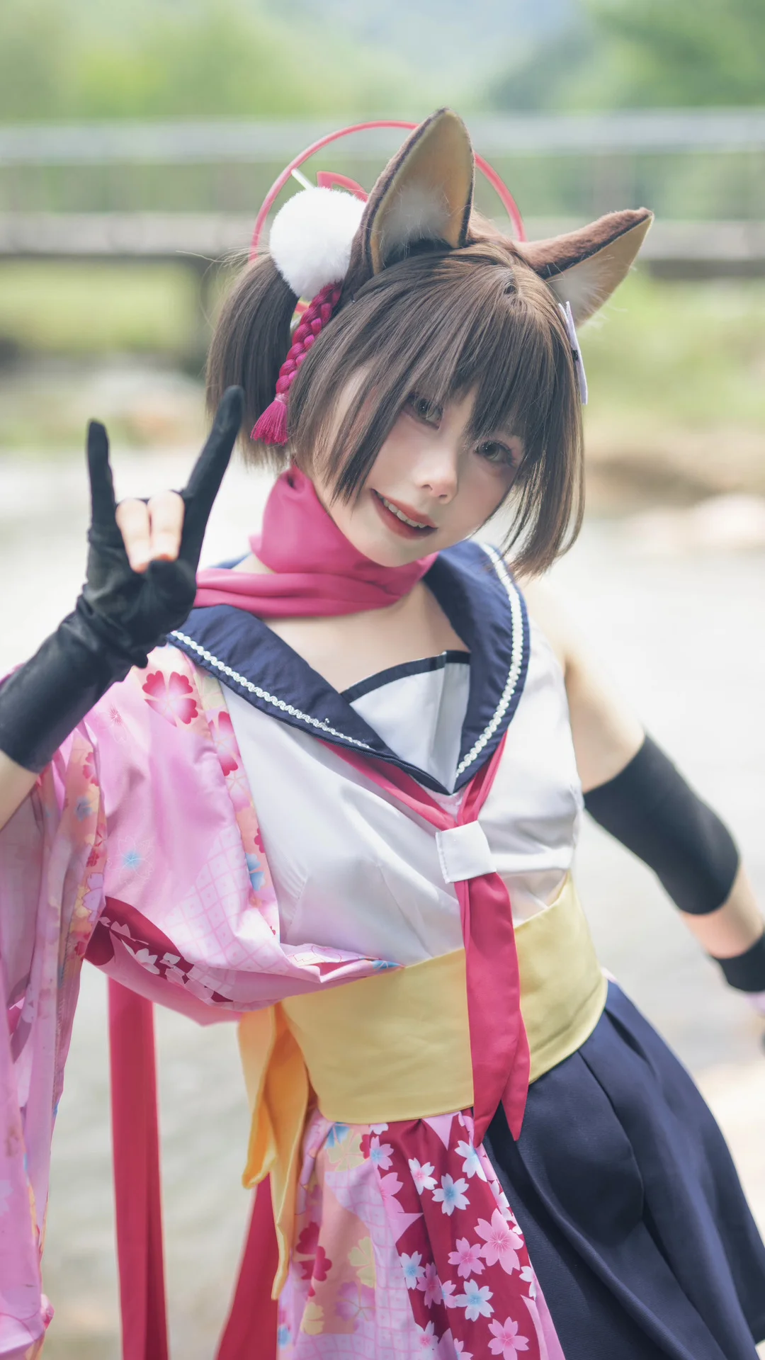 碧蓝档案, 二次元cos, 兽耳少女, 户外cos摄影, 久田泉奈cos - 第1张