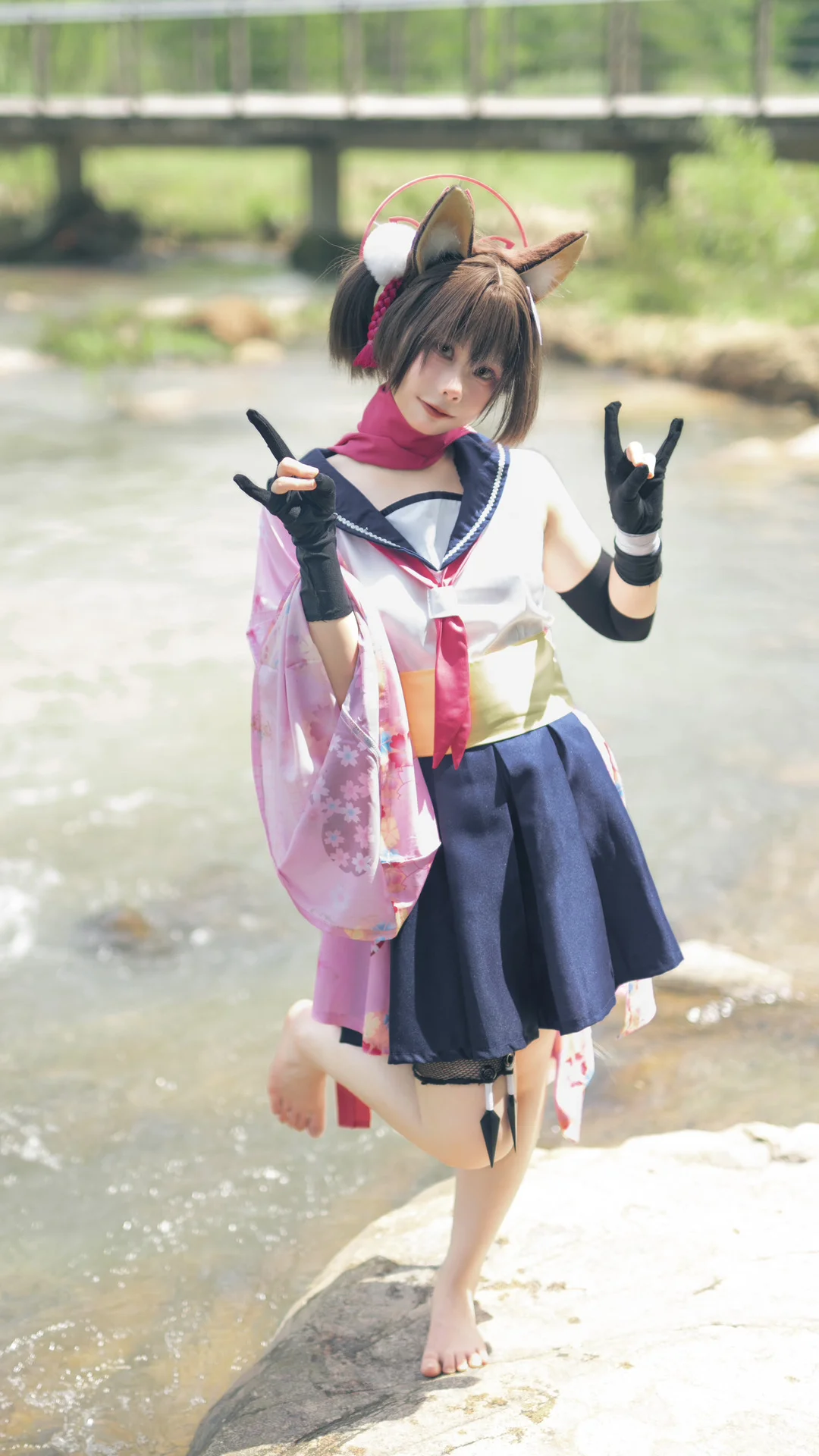 碧蓝档案, 二次元cos, 兽耳少女, 户外cos摄影, 久田泉奈cos