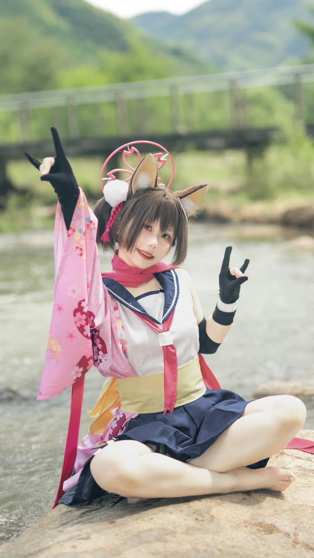 碧蓝档案, 二次元cos, 兽耳少女, 户外cos摄影, 久田泉奈cos - 第4张