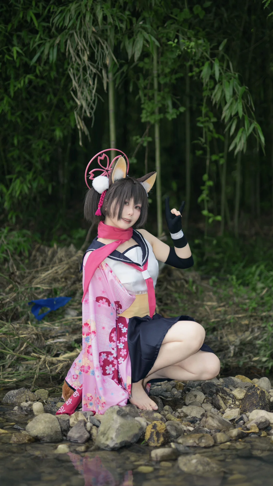碧蓝档案, 二次元cos, 兽耳少女, 户外cos摄影, 久田泉奈cos - 第7张