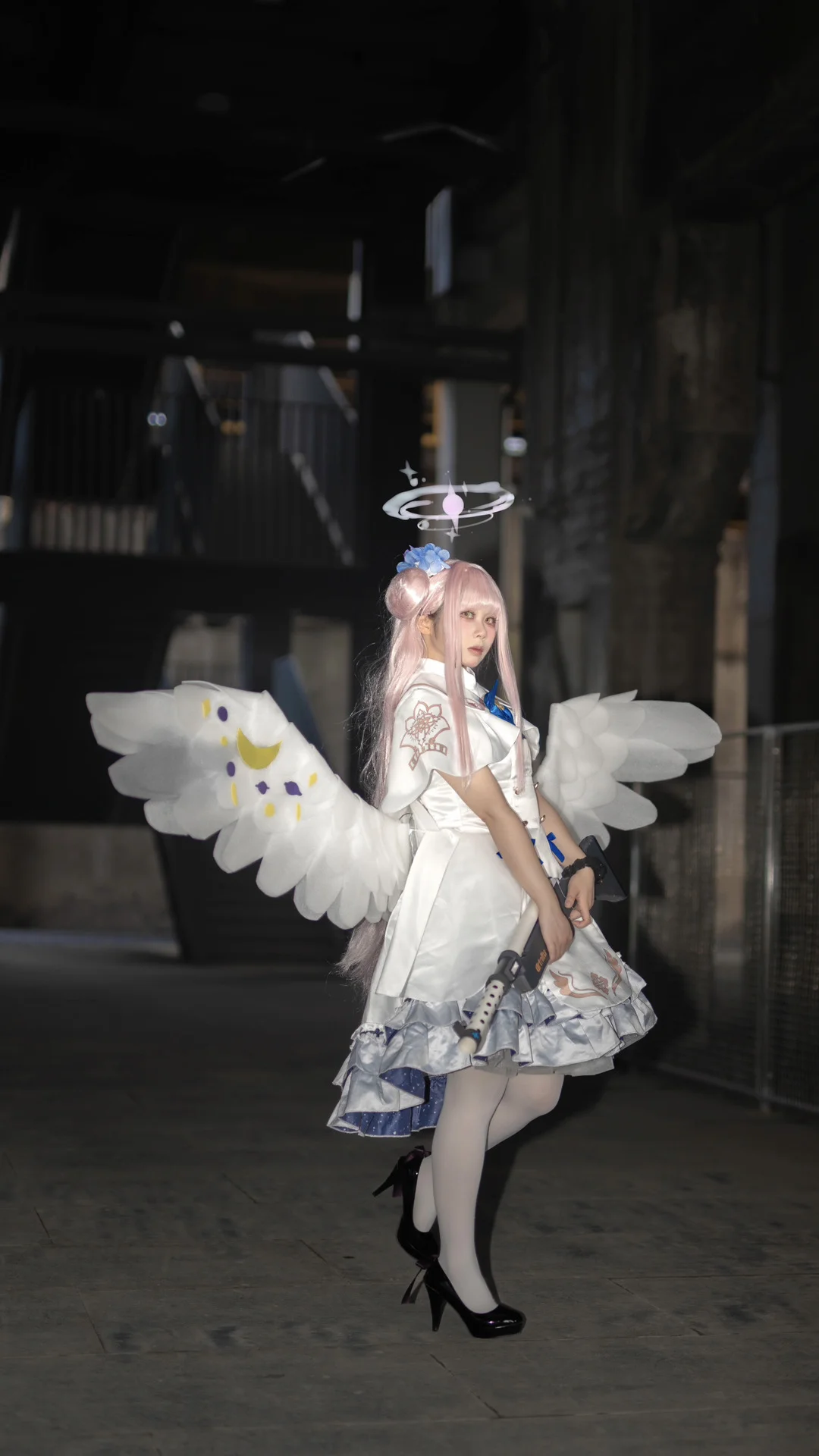 碧蓝档案, 圣园未花cos, 工业风, cosplay摄影, 夜拍 - 第4张