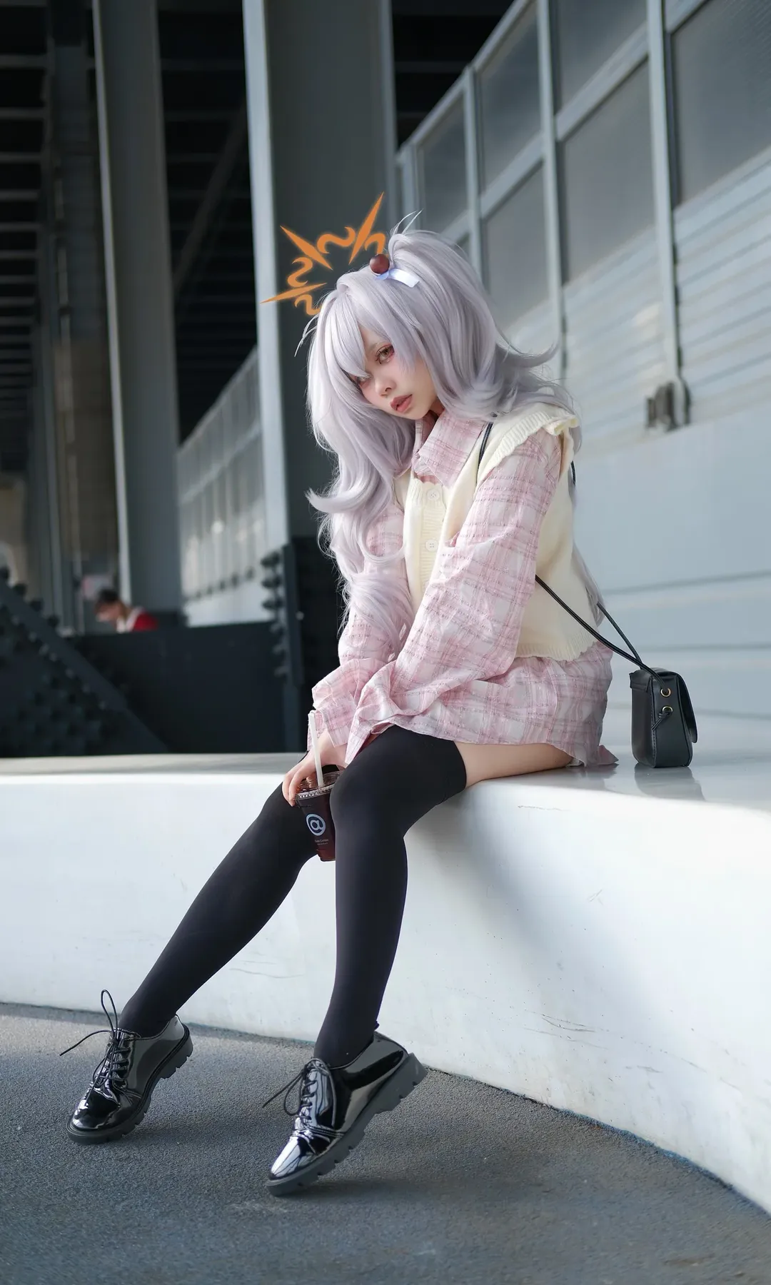 二次元摄影, 碧蓝档案, 日常cosplay, 板垣鹿江cos, 叠穿穿搭