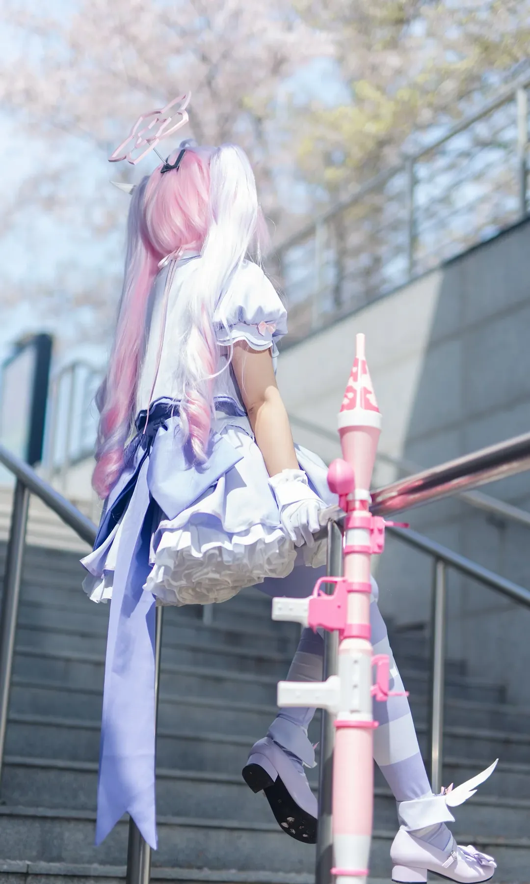 碧蓝档案, 樱花外景, cosplay摄影, 魔法少女cos, 宇泽玲纱cos - 第3张