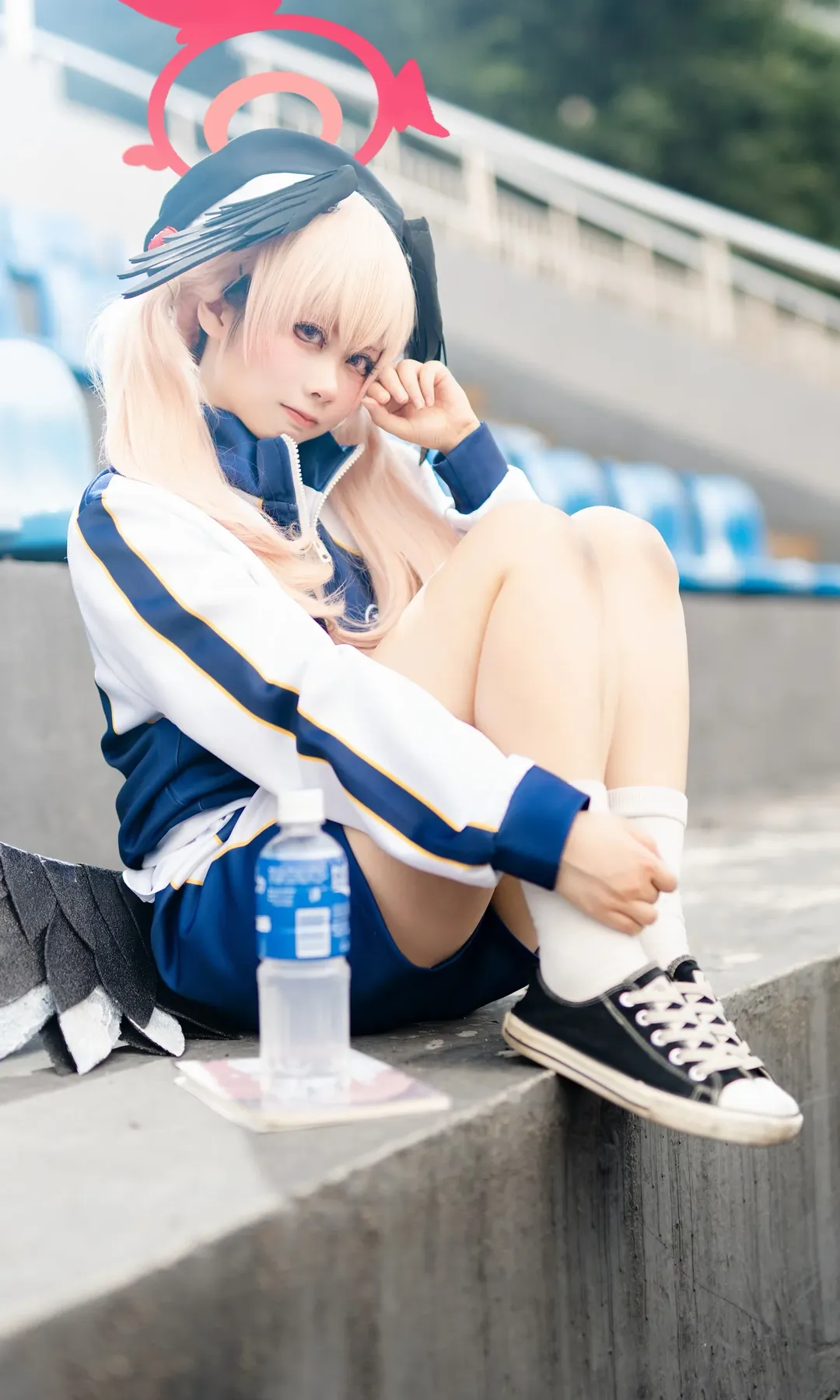 碧蓝档案, 下江小春cos, 体操服, cosplay摄影, 运动场外景 - 第1张