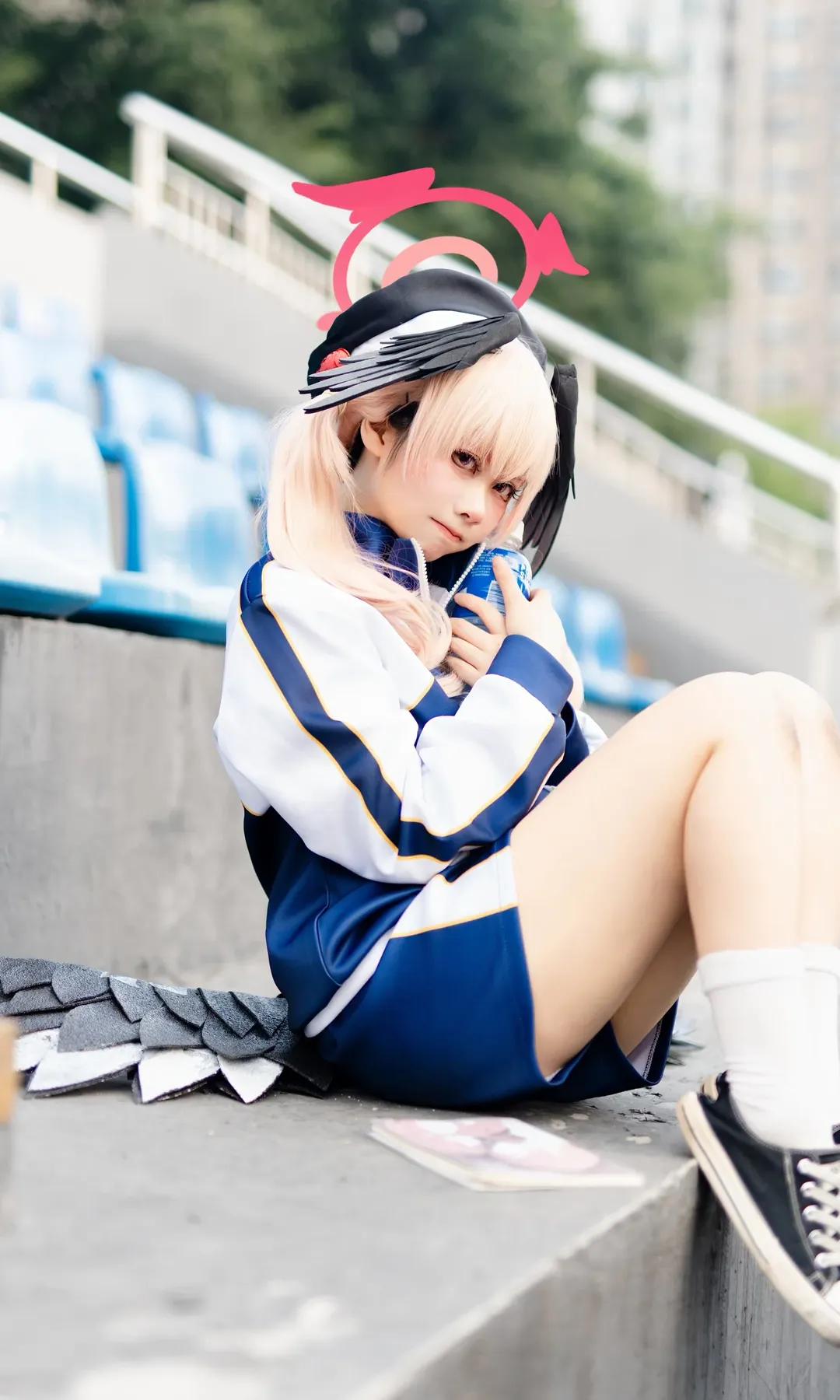 碧蓝档案, 下江小春cos, 体操服, cosplay摄影, 运动场外景 - 第2张