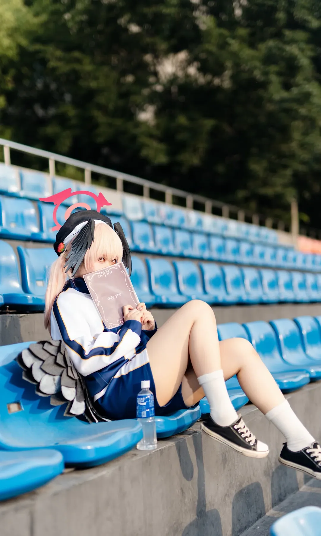 ブルーアーカイブ, 下江コハル コスプレ, 体操服, コスプレ撮影, 運動場のロケーション