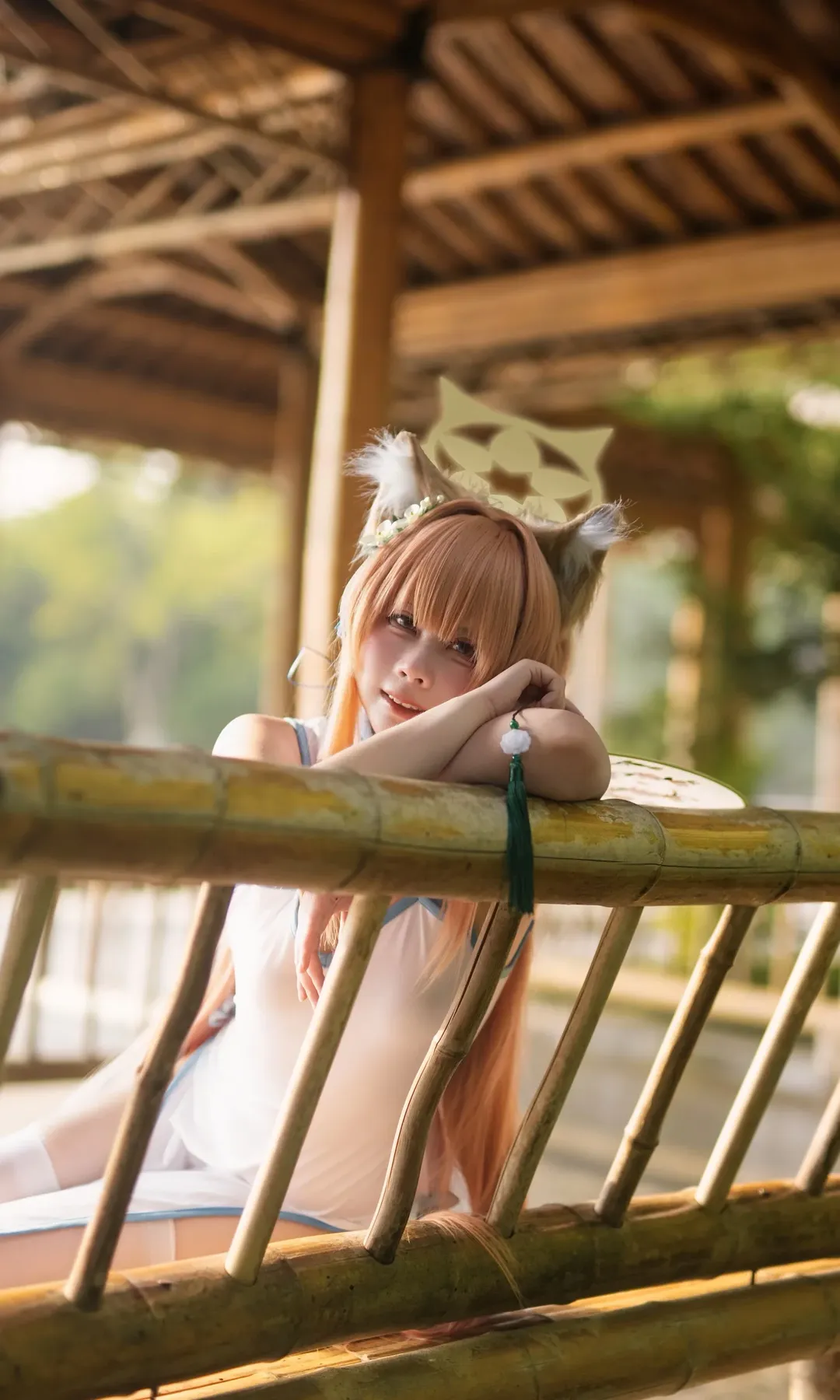 碧蓝档案, 白丝, 旗袍cos, cosplay摄影, 伊落玛丽cos - 第5张