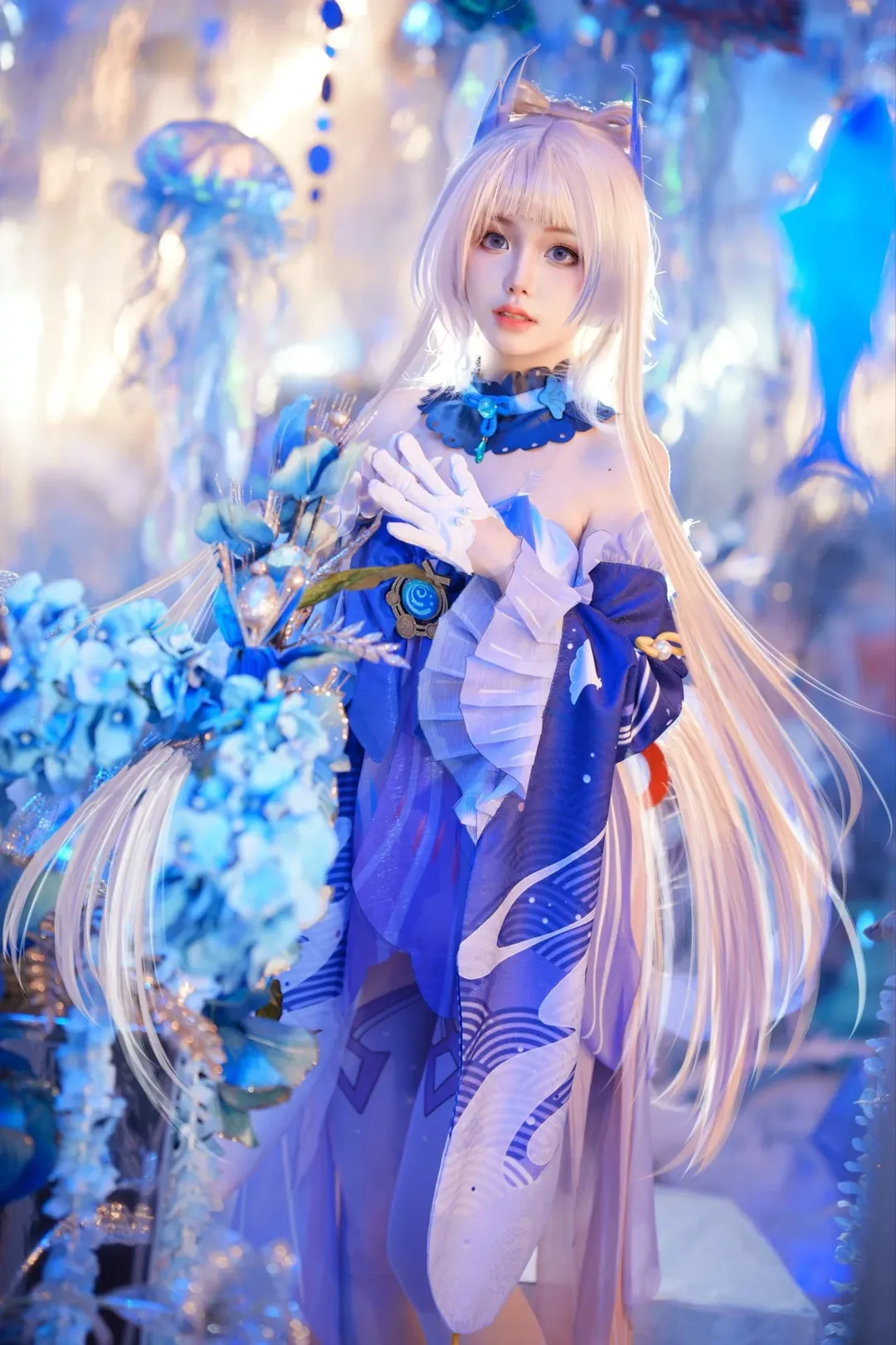 原神, 珊瑚宫心海cos, cosplay摄影, 水元素主题, 清夏乐园大秘境 - 第3张