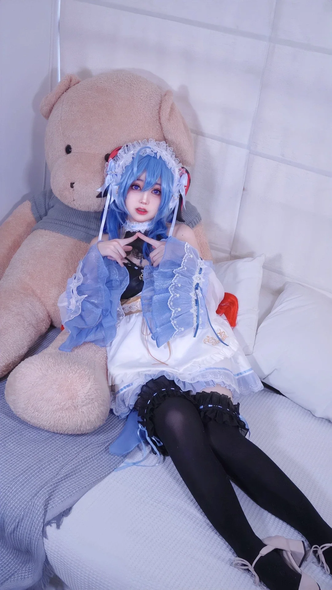 原神, 甘雨cos, cosplay摄影, 甘雨女仆, 内景写真 - 第1张