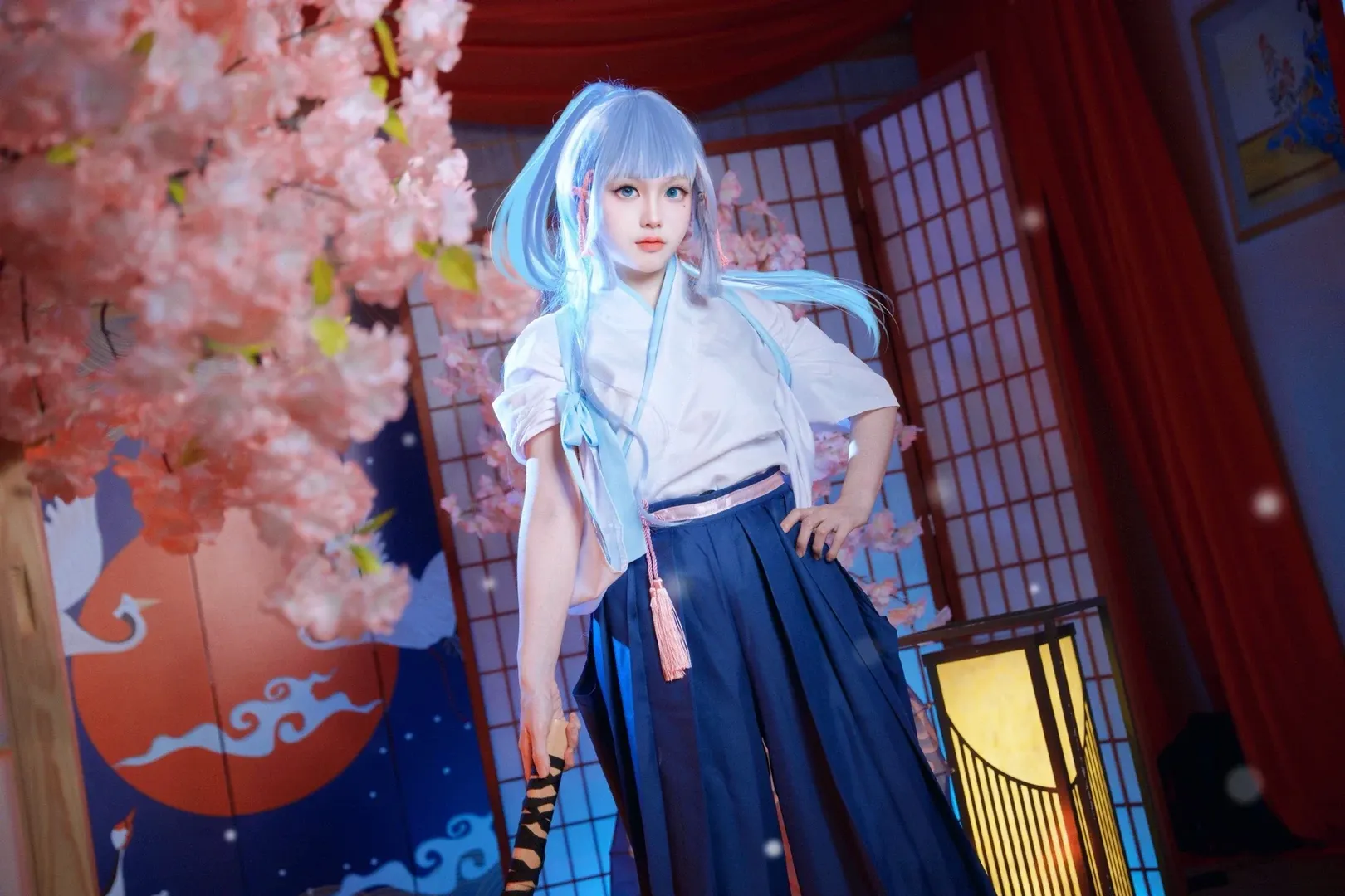 原神, 二次元摄影, 神里绫华cos, 和风写真, 剑道服cosplay - 第2张