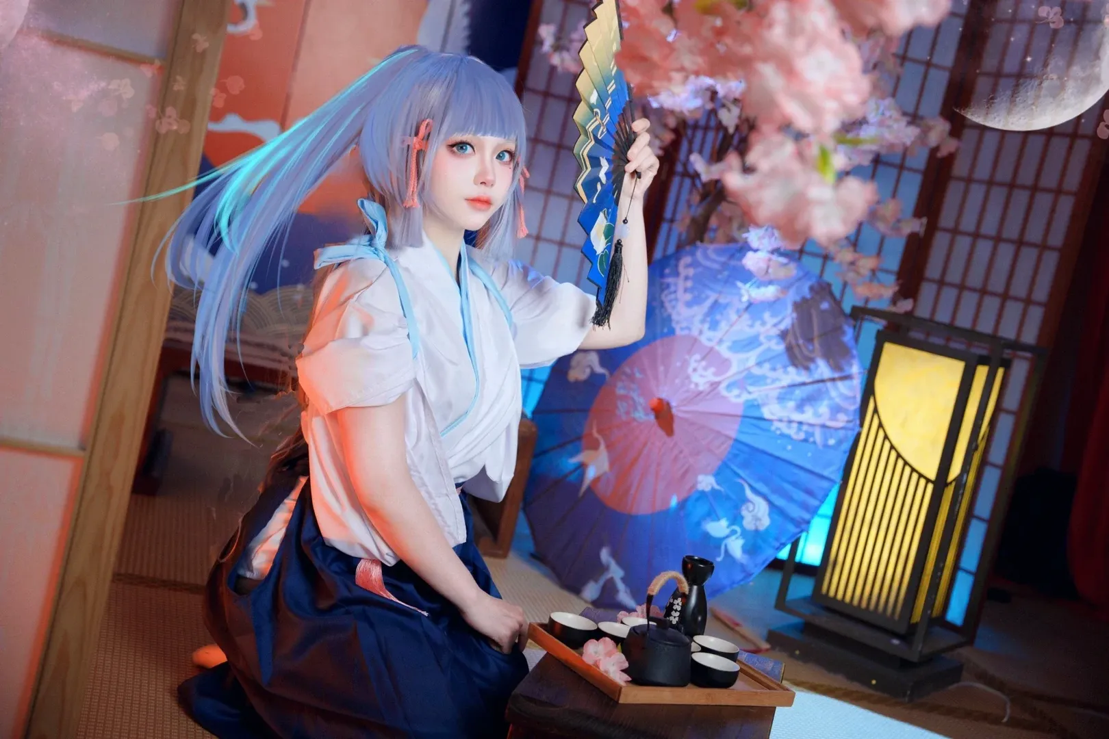 原神, 二次元摄影, 神里绫华cos, 和风写真, 剑道服cosplay - 第3张