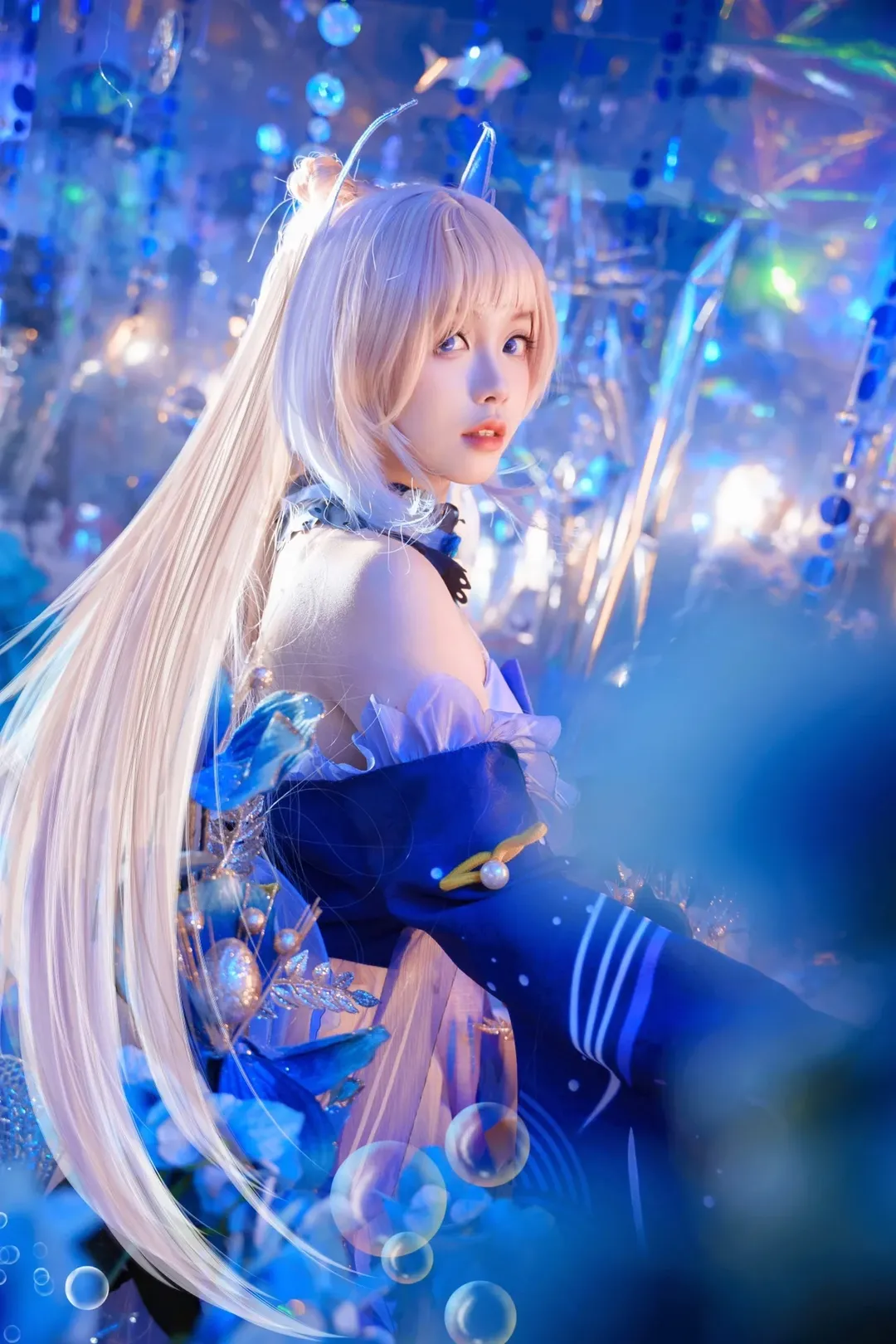 原神, 珊瑚宮心海cos, 二次元cosplay, 遊戲角色扮演, 水元素裝扮