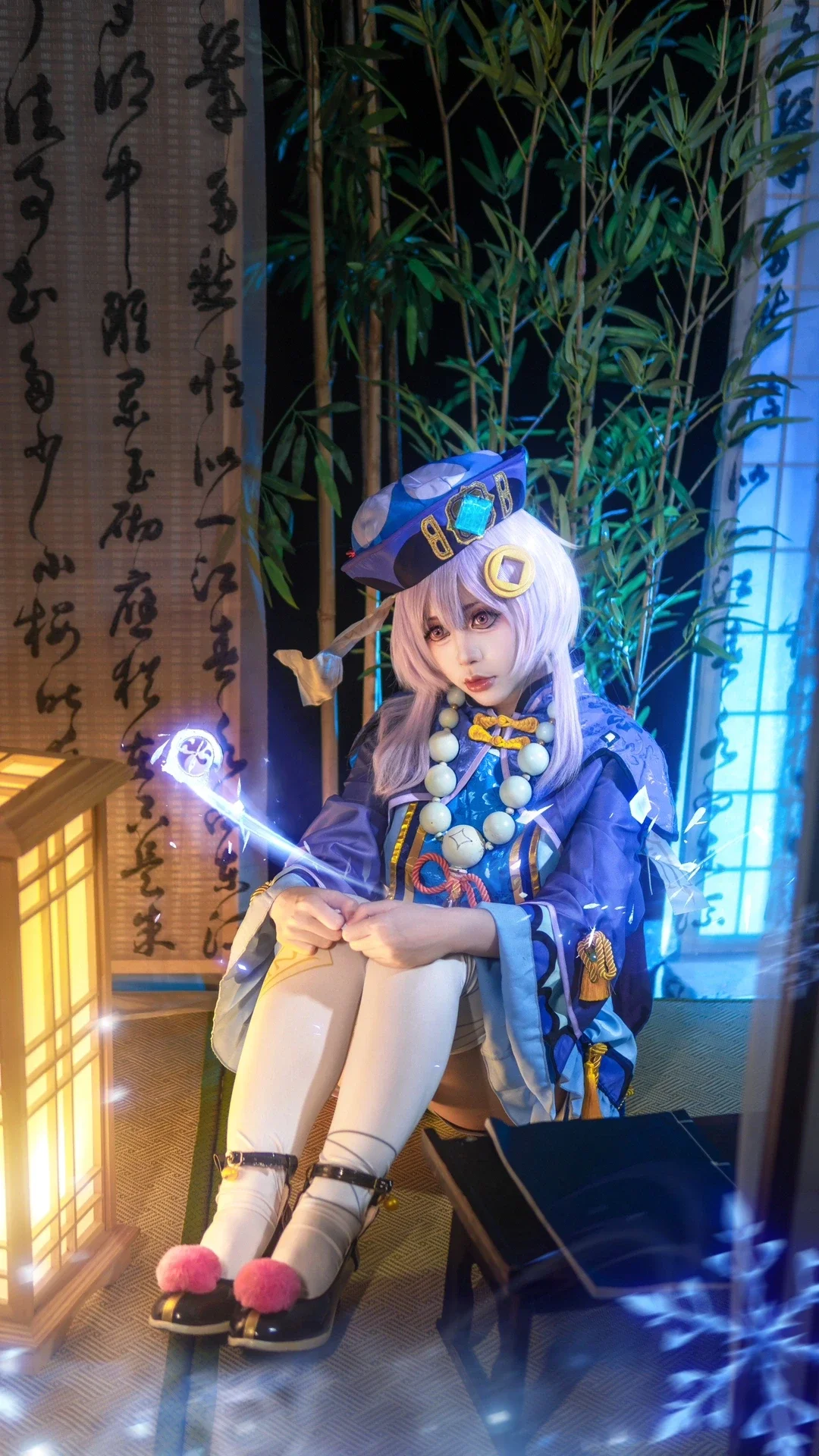 原神, 二次元cos, cosplay摄影, 七七cos, 僵尸少女