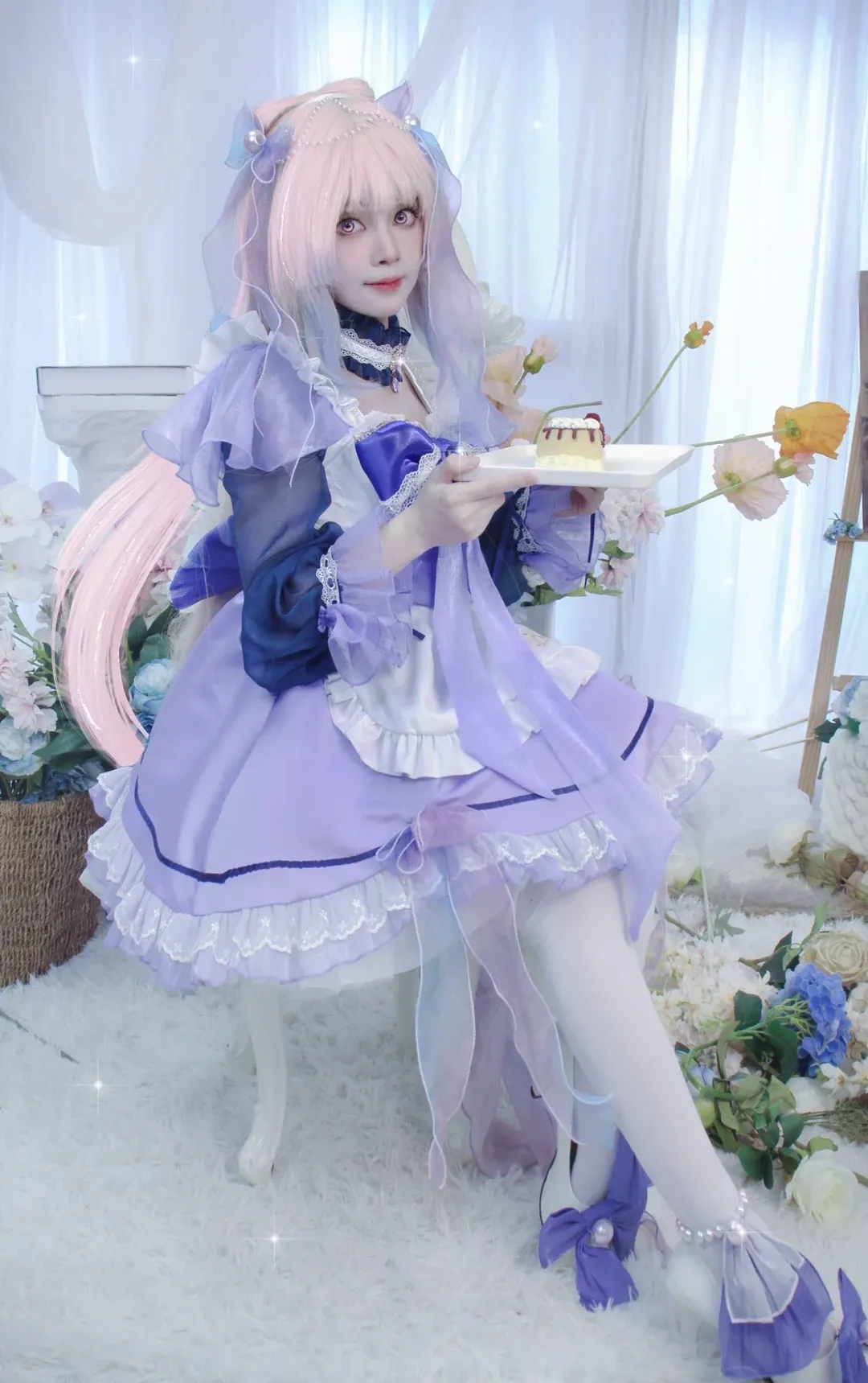 Genshin Impact, Sangonomiya Kokomi cosplay, Maid outfit, Cosplay photoshoot, Shenzhen photography studio - Image 1