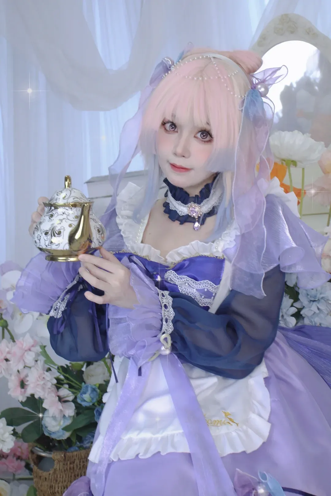 Genshin Impact, Sangonomiya Kokomi cosplay, Maid outfit, Cosplay photoshoot, Shenzhen photography studio - Image 6