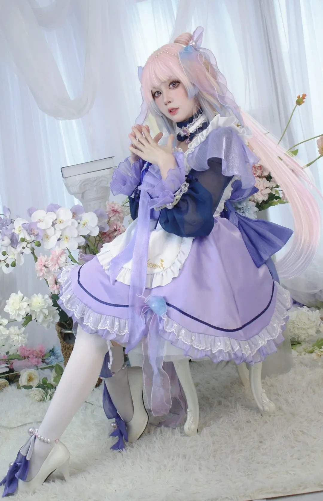 Genshin Impact, Sangonomiya Kokomi cosplay, Maid outfit, Cosplay photoshoot, Shenzhen photography studio - Image 9
