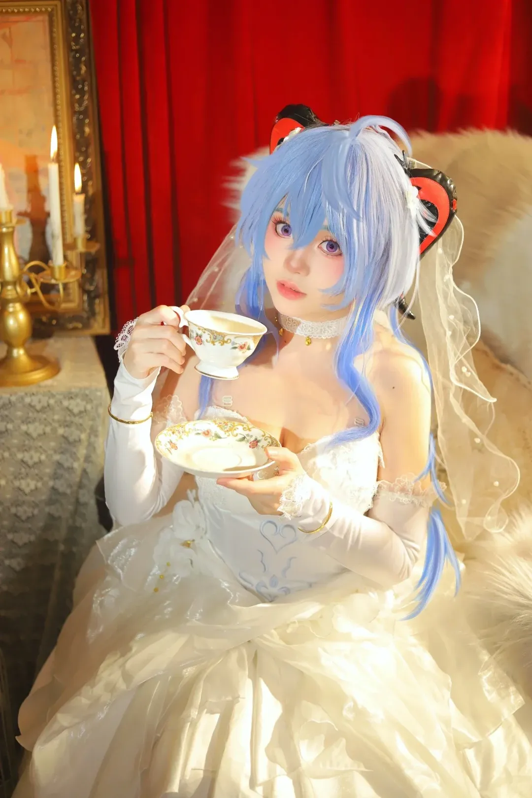 原神, 甘雨cos, 棚拍写真, 花嫁cosplay, 二次元婚纱 - 第7张