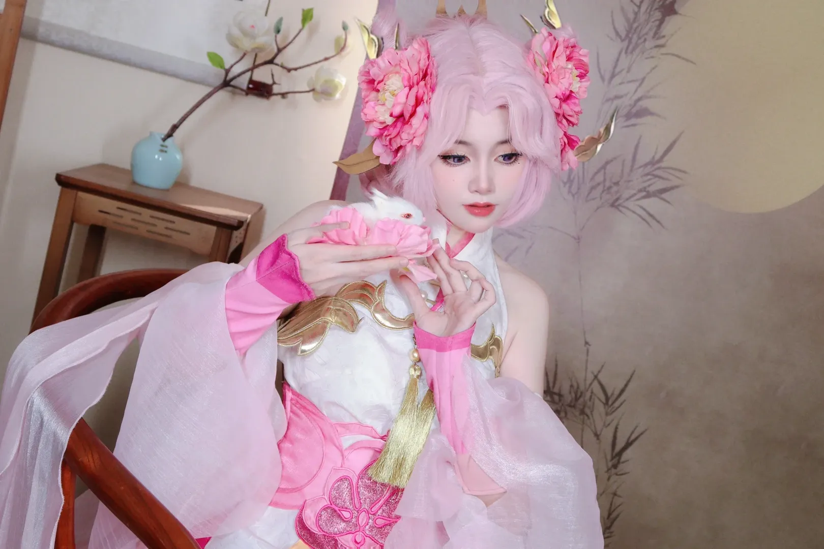 cos正片, 王者荣耀, 古风cos, 嫦娥cos, 嫦娥拒霜思 - 第1张