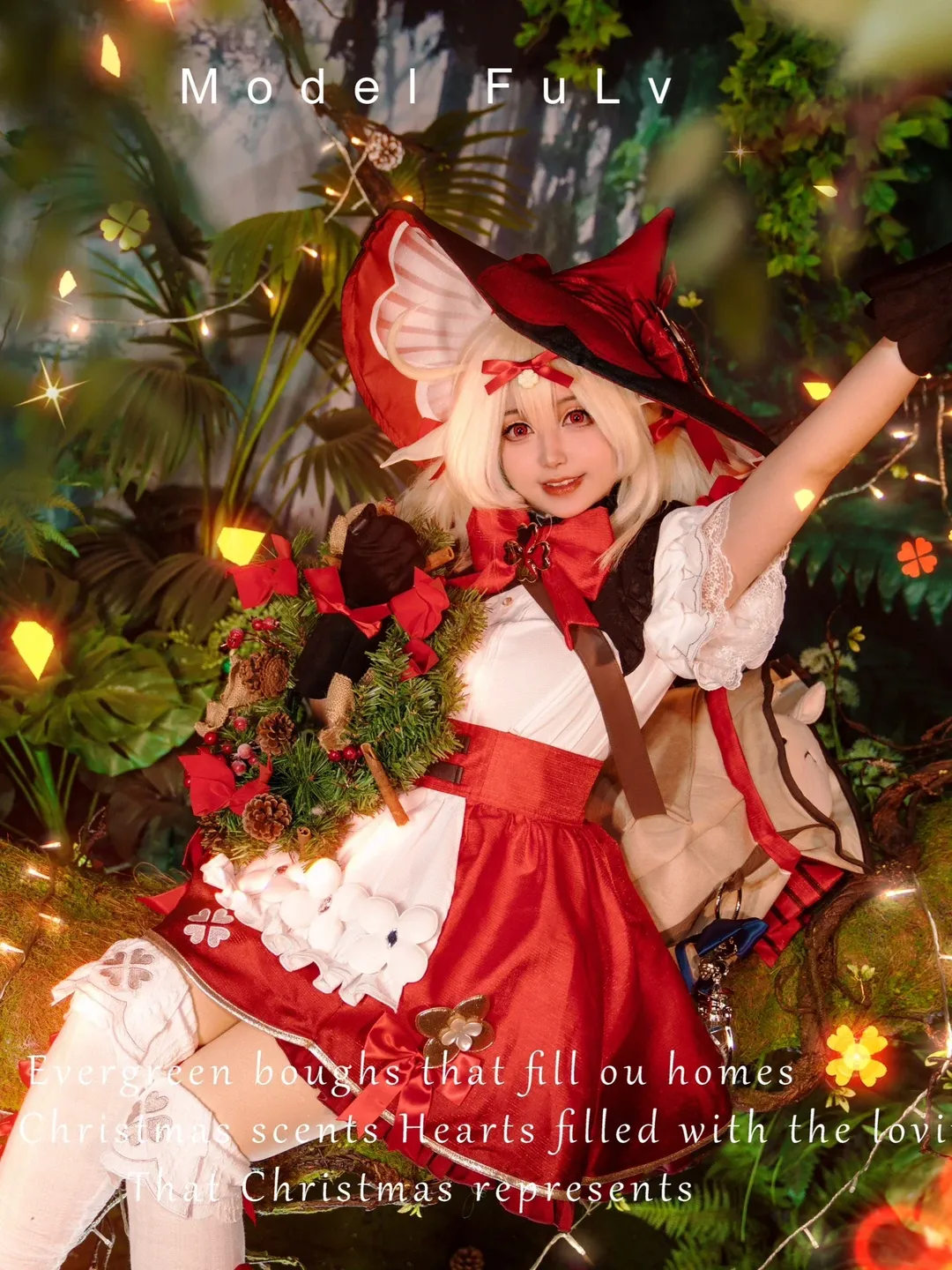 Genshin Impact, Cosplay photoshoot, Klee Cosplay, Christmas cosplay, Klee Blossoming Starlight - Image 1