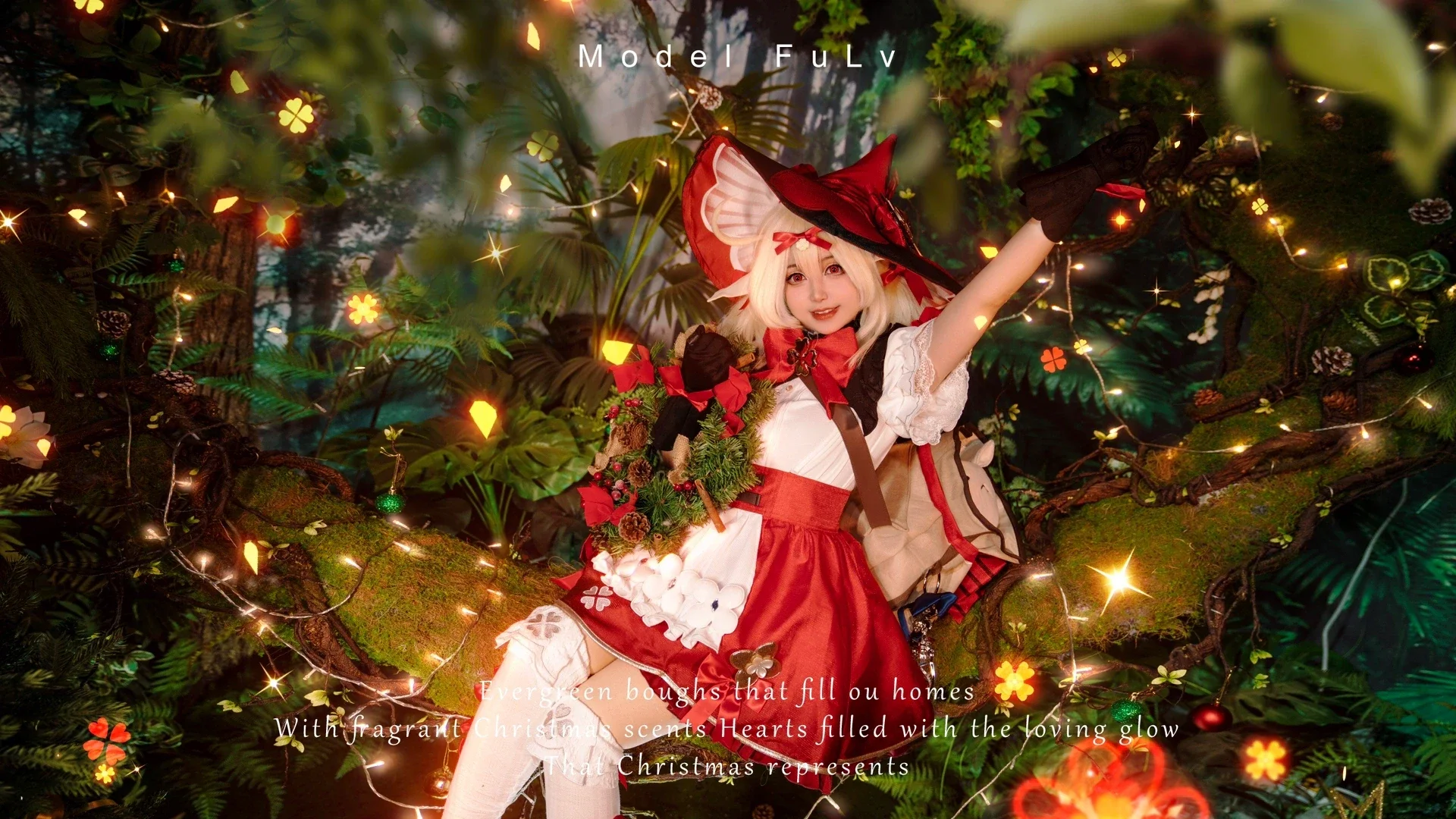 原神, cos正片, 可莉cos, 圣诞cosplay, 可莉琪花星烛