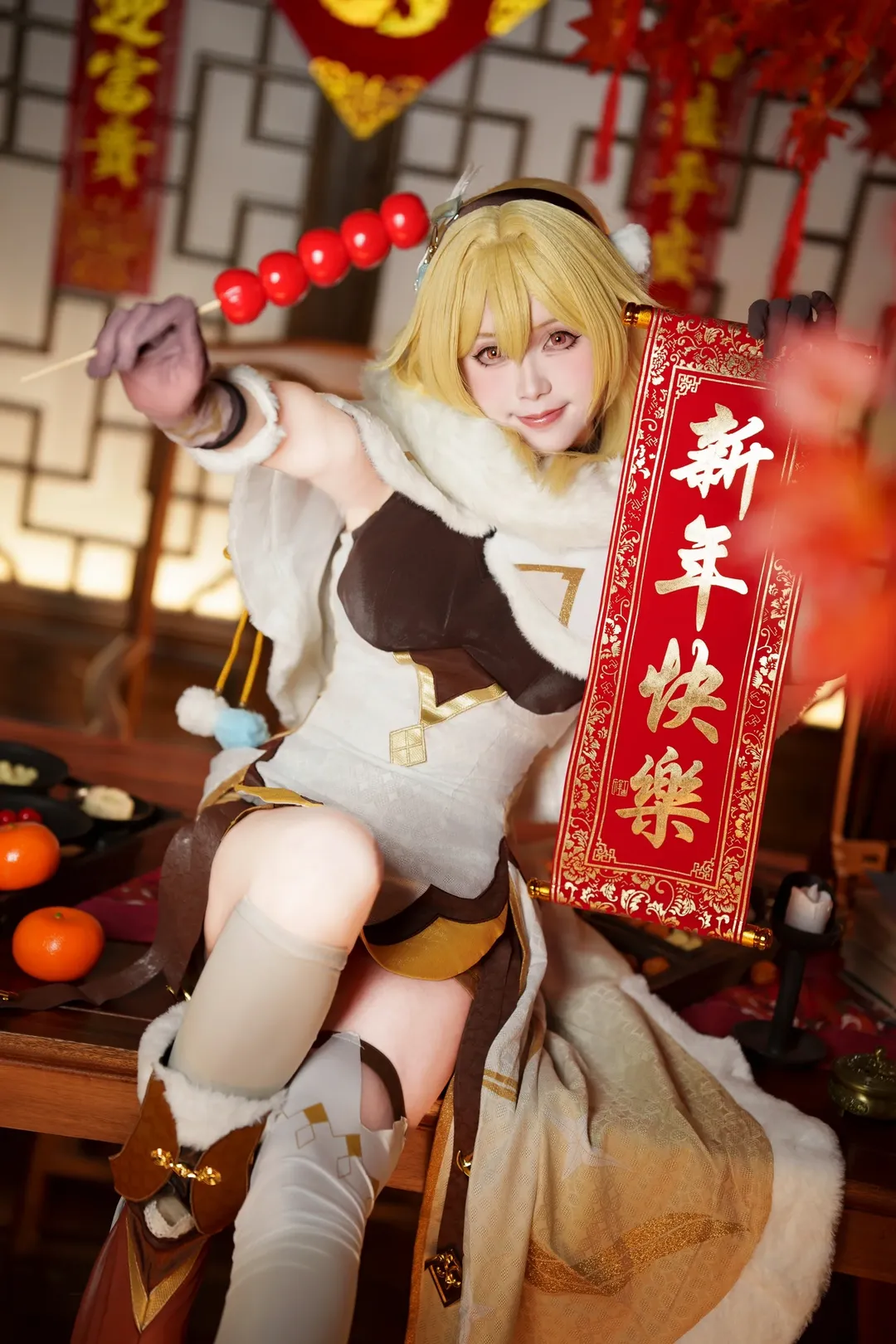 原神, コスプレ撮影, 新春コスプレ, 旅人 蛍 コスプレ, 中国風新年